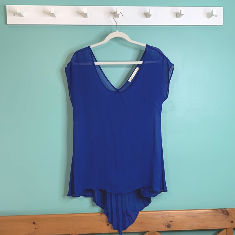 Sheer royal blue tunic